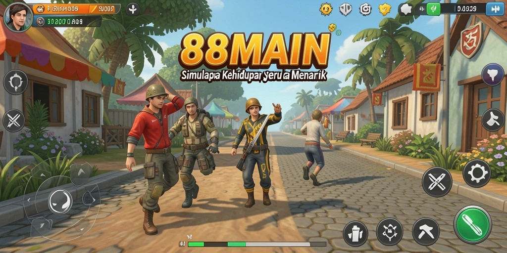Tampilan gameplay menarik dari 88MAIN yang memperlihatkan interaksi karakter.