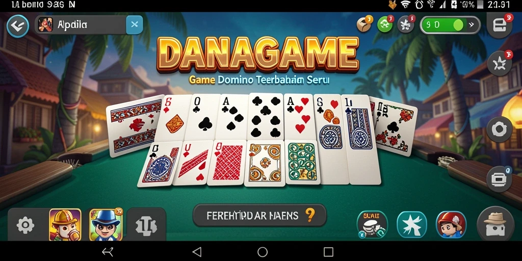 Tampilan menarik gameplay Domino dalam DANAGAME.