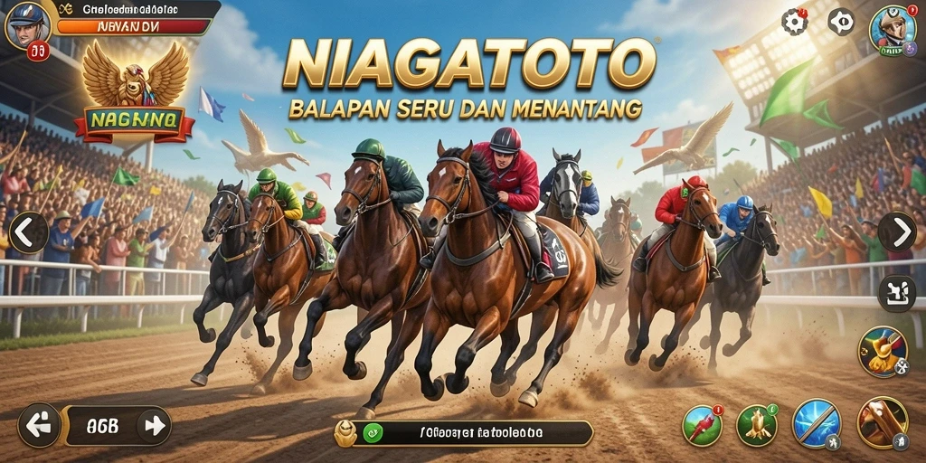 Tampilan seru gameplay NIAGATOTO dengan balapan mendebarkan.