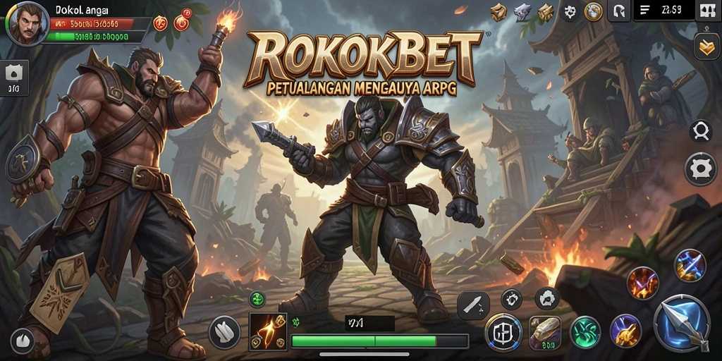 Screenshot menampilkan aksi seru dalam game ARPG ROKOKBET.