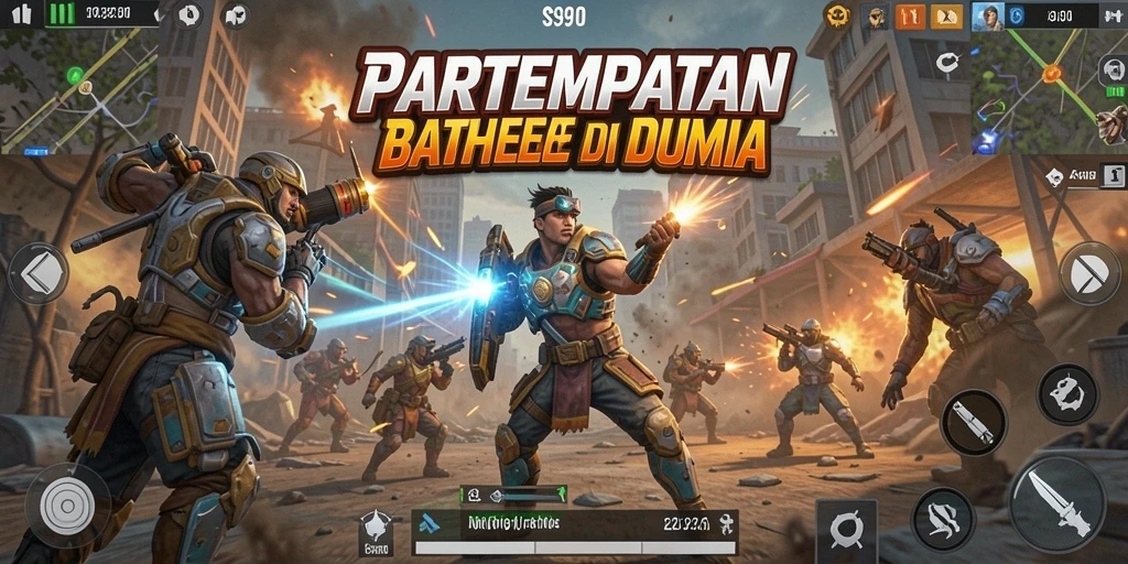 Screenshot S80 menunjukkan aksi mendebarkan dalam pertempuran Battle Royale.