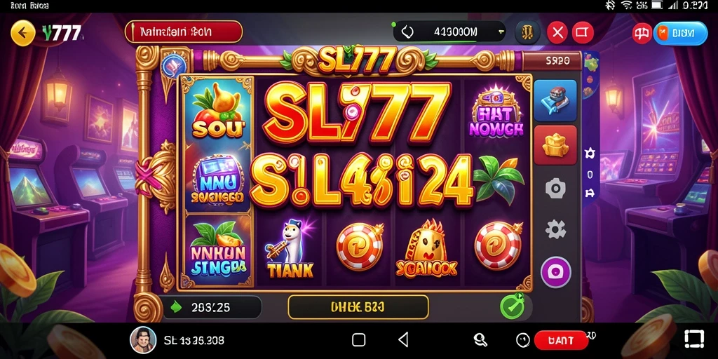 Screenshot utama SL777 menampilkan gameplay slot yang mengasyikkan.
