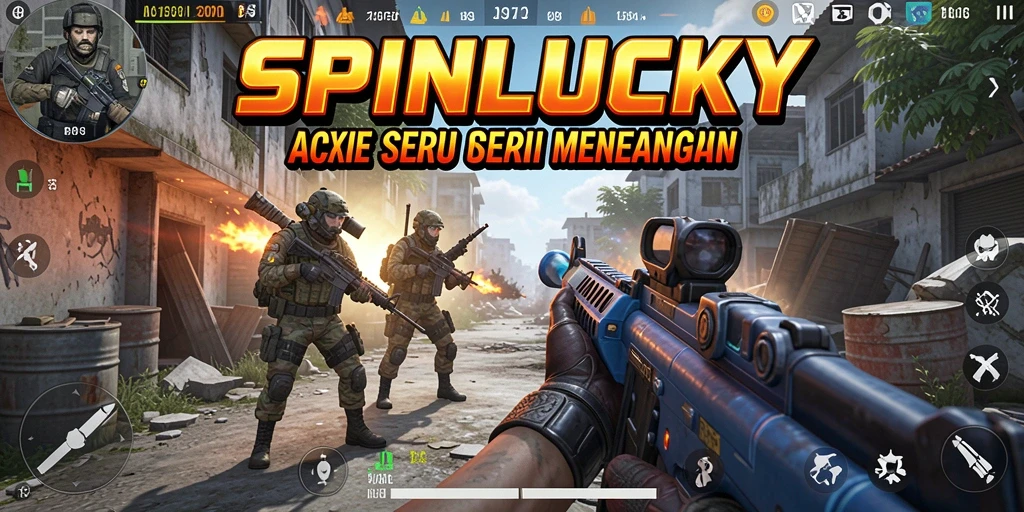 Tampilan seru dari gameplay SPINLUCKY yang mendebarkan.