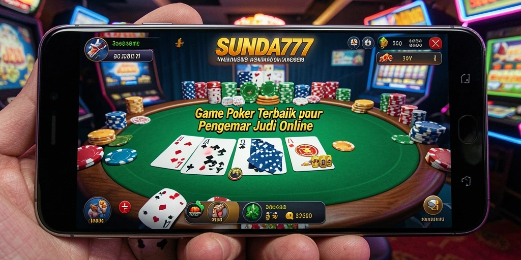 Screenshot gameplay SUNDA777 yang menampilkan aksi Poker penuh ketegangan.